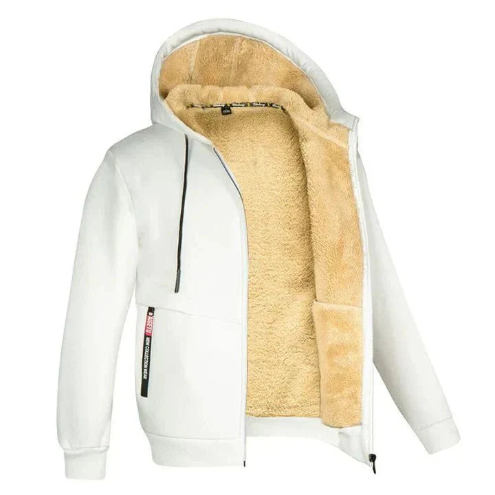 TOMMY - Felpa con Cappuccio e Zip in Pile