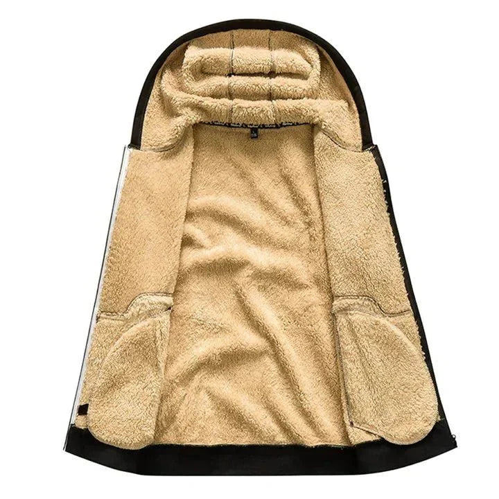 TOMMY - Felpa con Cappuccio e Zip in Pile