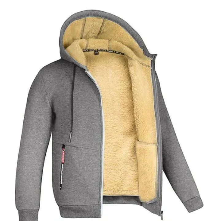 TOMMY - Felpa con Cappuccio e Zip in Pile