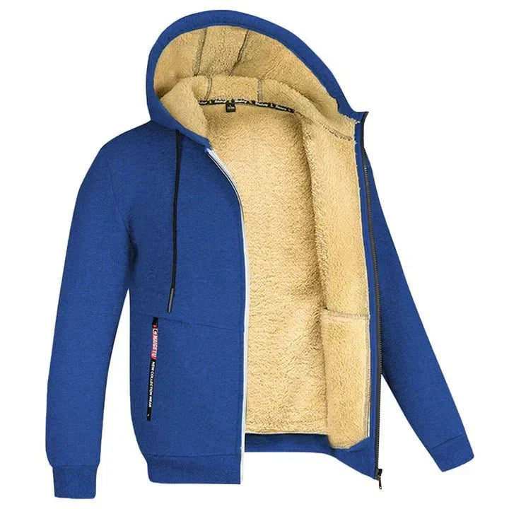 TOMMY - Felpa con Cappuccio e Zip in Pile
