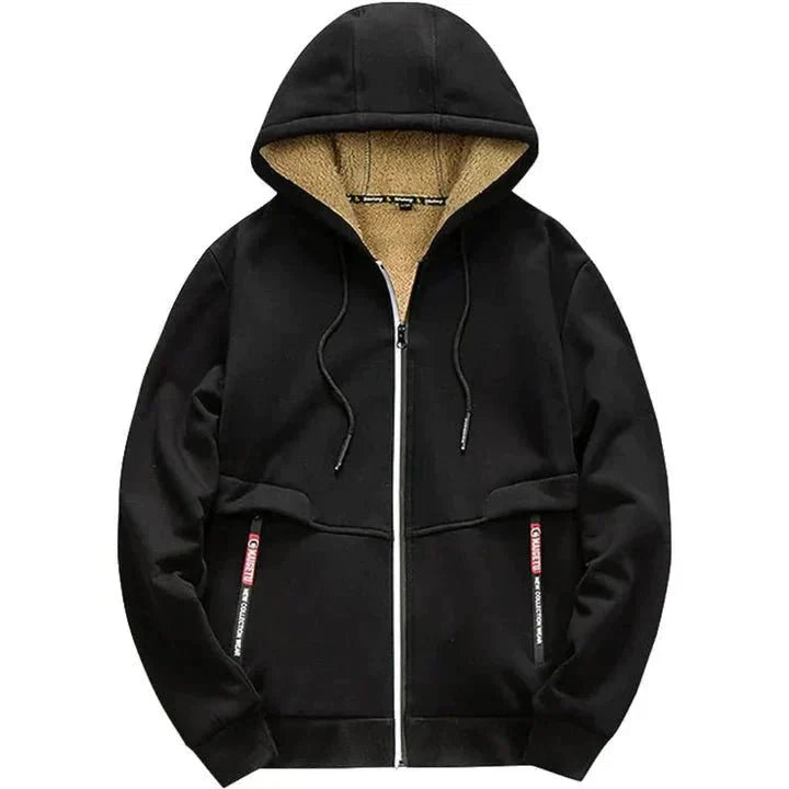TOMMY - Felpa con Cappuccio e Zip in Pile