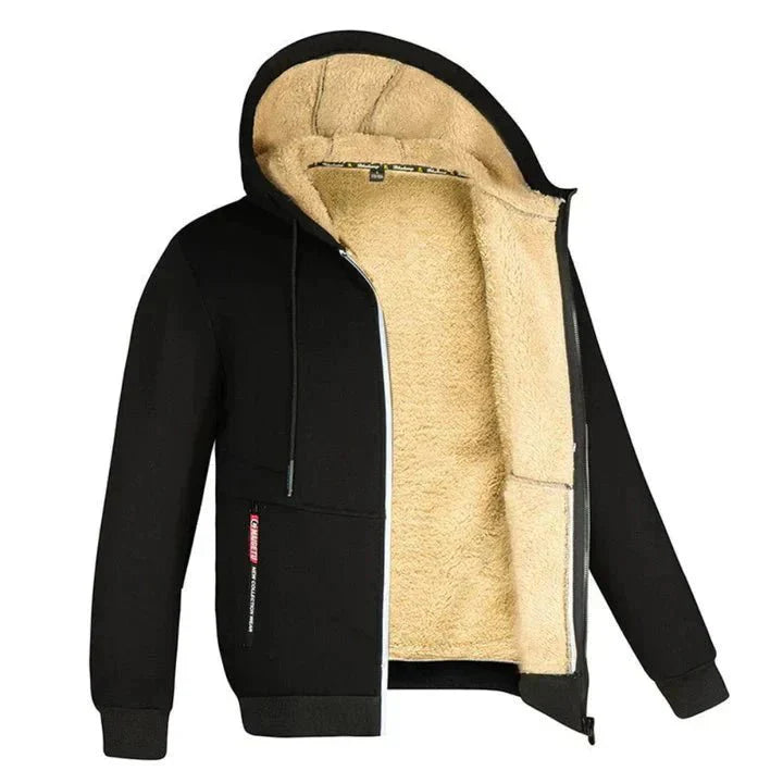 TOMMY - Felpa con Cappuccio e Zip in Pile