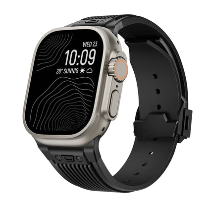 Cinturino arancione NovaFlex su Apple Watch