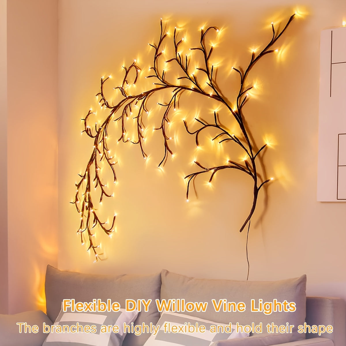 Lampada da parete LED Ramas de Sauce – Illuminazione decorativa con alimentazione USB