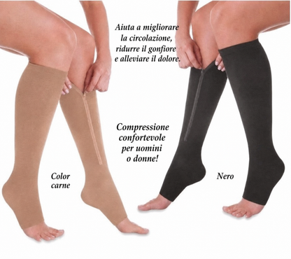 Calze a Compressione con Cerniera 20-30 mmHg
