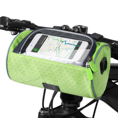 Borsa da manubrio pratica per bicicletta con porta-smartphone e materiale resistente all'acqua