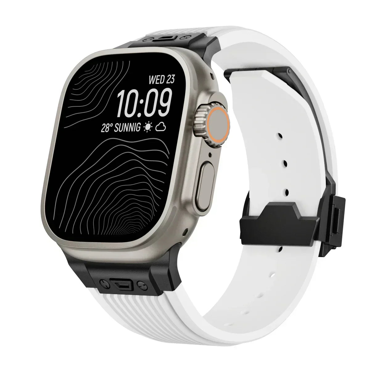Cinturino grigio NovaFlex su Apple Watch