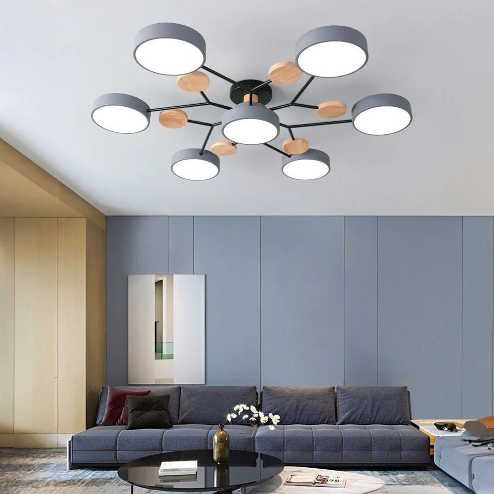 Lampadario a Soffitto Moderno a LED – Flush Mount Chandelier