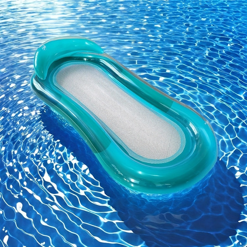 Materassino gonfiabile da piscina con schienale e superficie a maglie per il relax in acqua