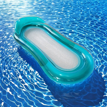 Materassino gonfiabile da piscina con schienale e superficie a maglie per il relax in acqua