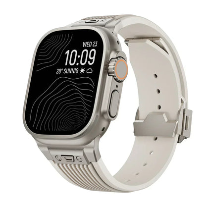 Cinturino bianco NovaFlex su Apple Watch