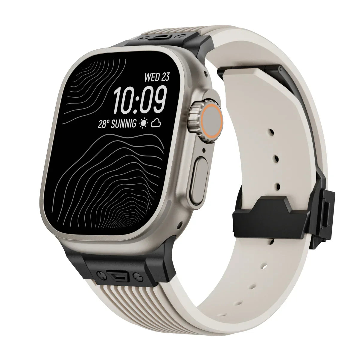 Vista laterale del cinturino NovaFlex su Apple Watch