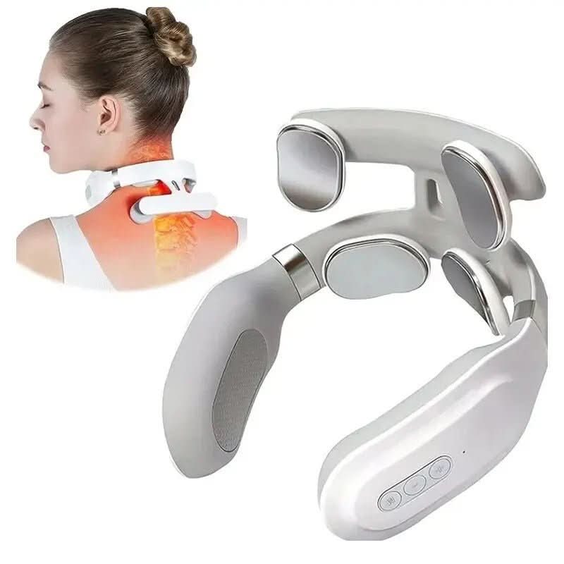 Massaggiatore per il collo di lusso - Massaggiatore per il collo 4-in-1 con calore e vibrazione