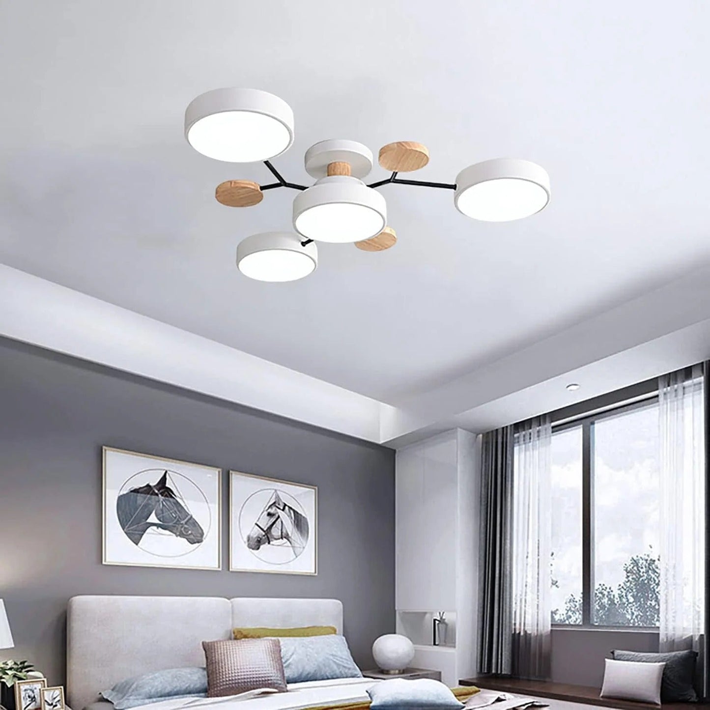 Lampadario a Soffitto Moderno a LED – Flush Mount Chandelier