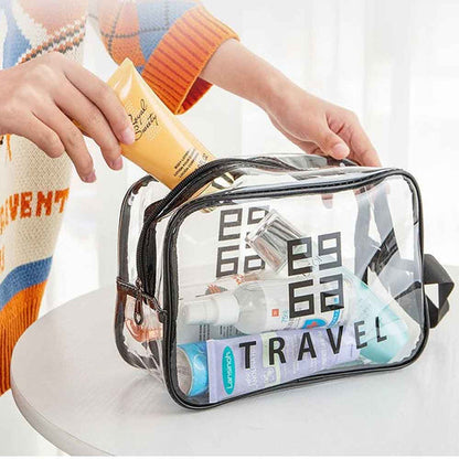 Organizzatore trasparente per necessaire da viaggio