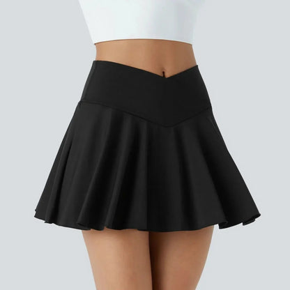SOFTLYZERO - Gonna da tennis leggera con pantaloncini integrati e protezione UPF50+