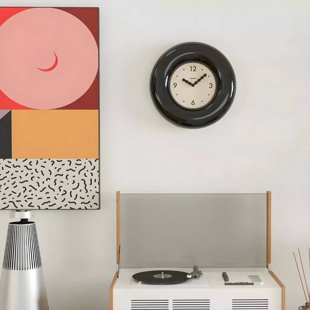 Orologio da Parete a Forma di Bagel