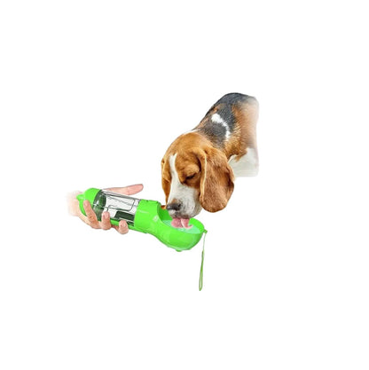 Borraccia WalkiePet – Portatile 2-in-1 per bere e dare da mangiare al cane, con porta sacchetti igienici
