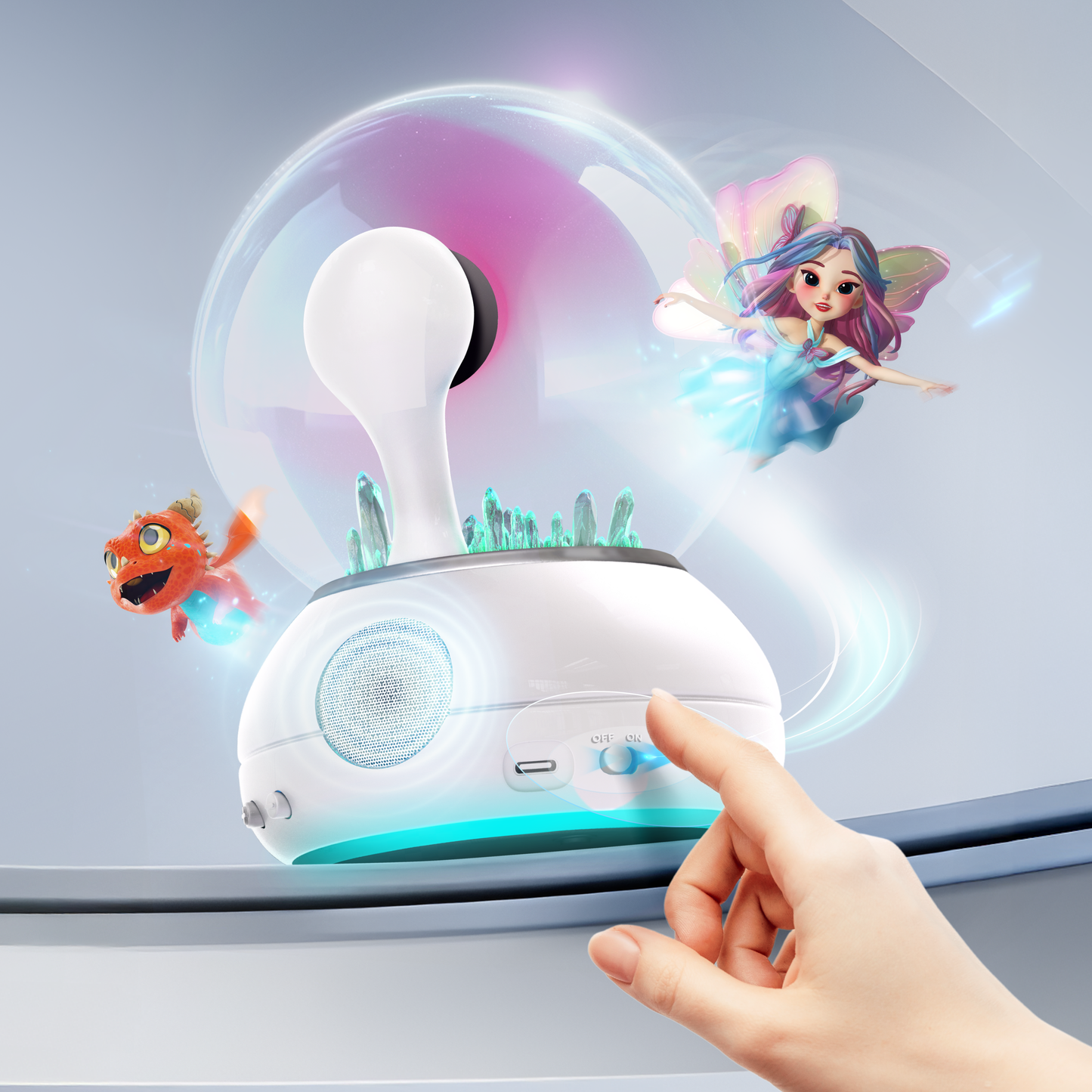 Imagix Crystal Ball | Globo Olografico Interattivo per Gioco, Apprendimento e Magia