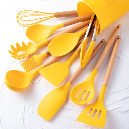 Set di utensili da cucina in silicone - resistenti al calore e alla moda per ogni cucina