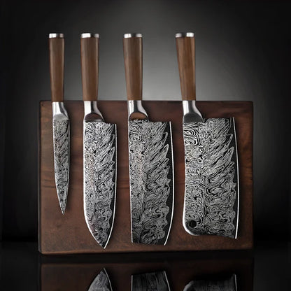Set di Coltelli da Cucina con Motivo Damasco