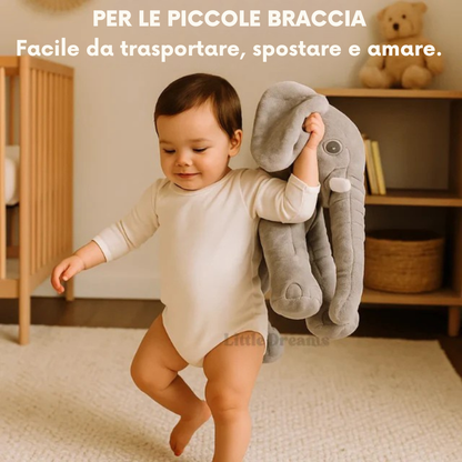 Cuscino Coccola Elefante Morbido | Leggero e Perfetto per il Sonno e il Gioco di Bambini e Neonati