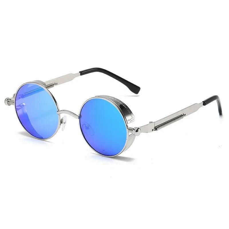 Kevin Shades - Occhiali da sole rotondi vintage con protezione UV400 e design retrò