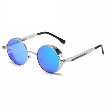 Kevin Shades - Occhiali da sole rotondi vintage con protezione UV400 e design retrò