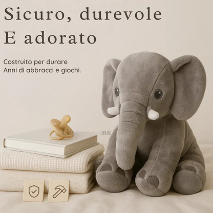Cuscino Coccola Elefante Morbido | Leggero e Perfetto per il Sonno e il Gioco di Bambini e Neonati