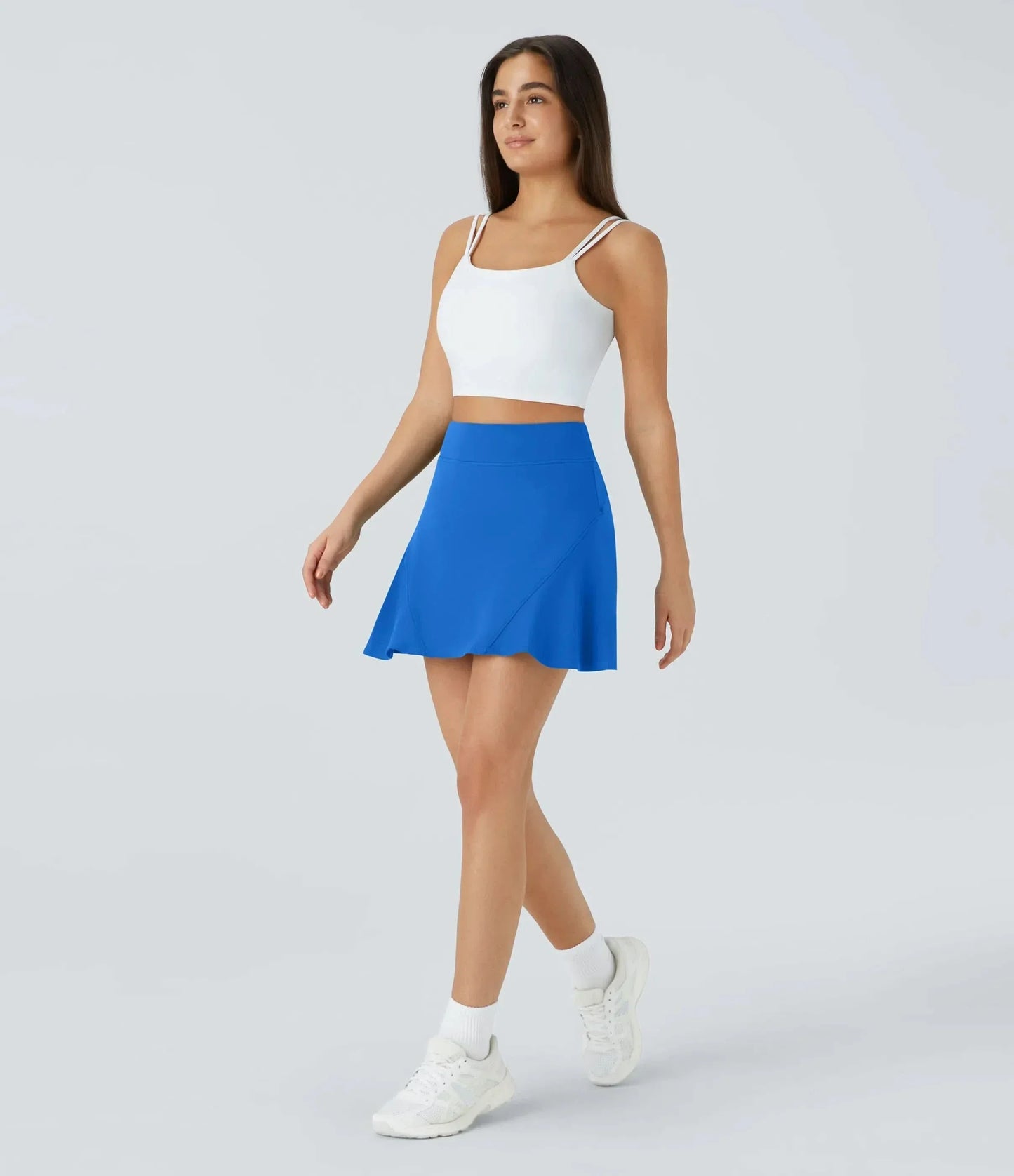 Gonna da tennis 2-in-1 per donne con tasche