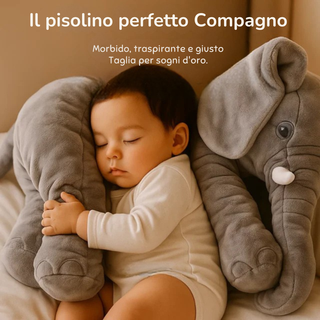 Cuscino Coccola Elefante Morbido | Leggero e Perfetto per il Sonno e il Gioco di Bambini e Neonati