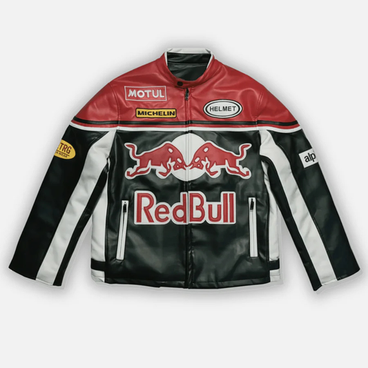 Giacca in pelle Red Bull Vintage Racing - Unisex - Retrò