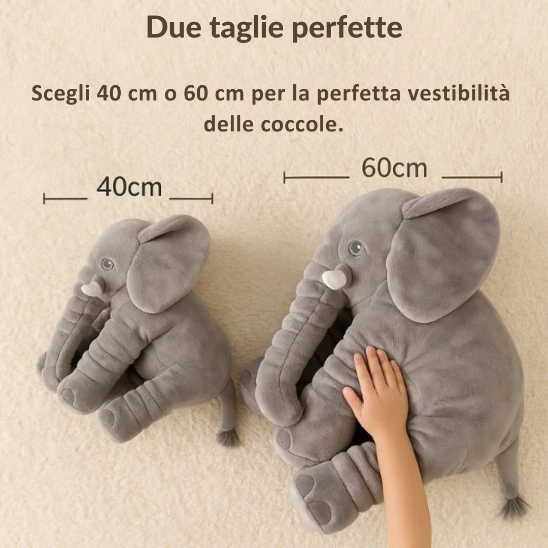 Cuscino Coccola Elefante Morbido | Leggero e Perfetto per il Sonno e il Gioco di Bambini e Neonati
