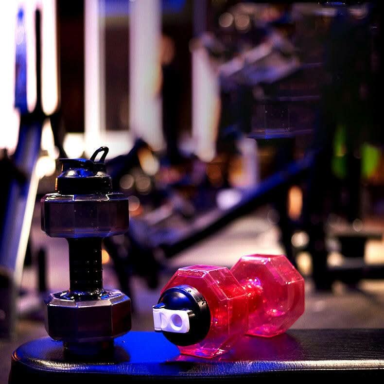 Hydraflex - bottiglia d'acqua a forma di manubrio da 550 ml per il fitness e la vita quotidiana | design 2 in 1