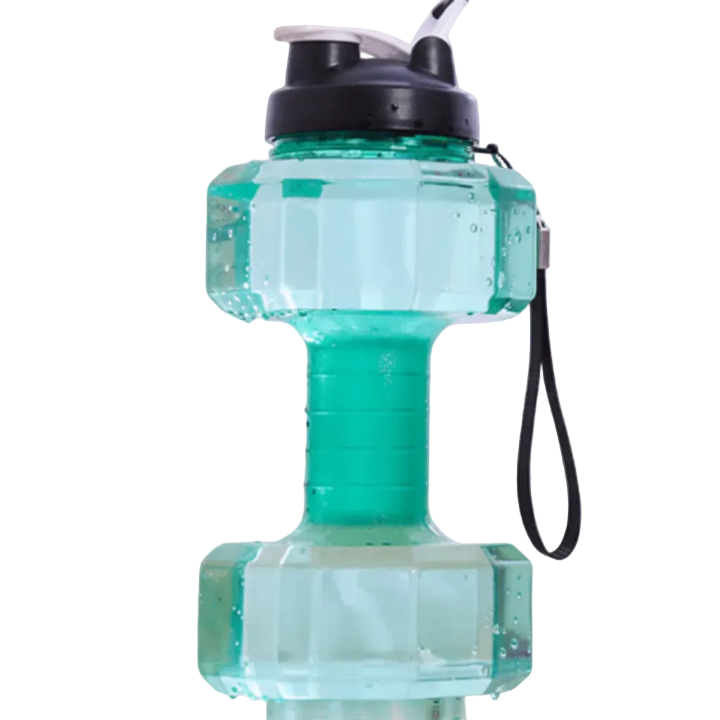 Hydraflex - bottiglia d'acqua a forma di manubrio da 550 ml per il fitness e la vita quotidiana | design 2 in 1