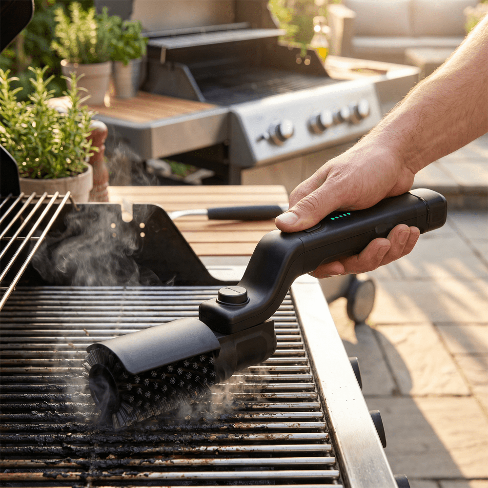 BBQTORQUE – Strumento di pulizia elettrico per la griglia con 3 velocità
