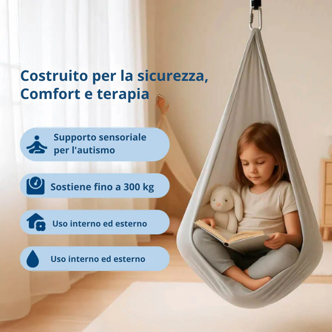 Altalena Sensoriale per Autismo – Amaca Teraputica da Interno ed Esterno