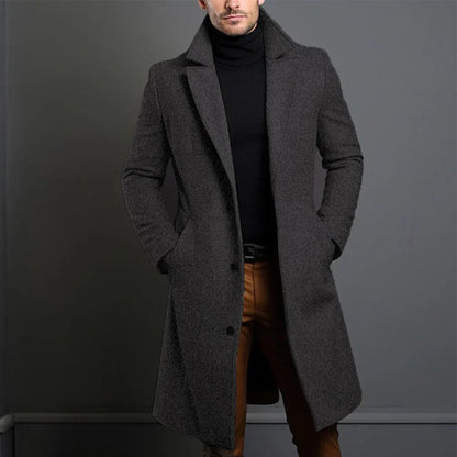 Cappotto da uomo in lana su misura – Cappotto lungo classico invernale per look eleganti o casual