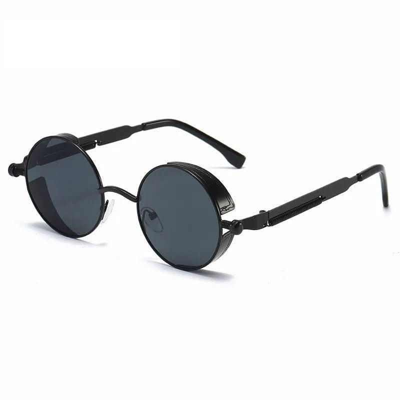 Kevin Shades - Occhiali da sole rotondi vintage con protezione UV400 e design retrò