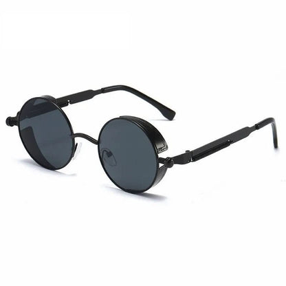 Kevin Shades - Occhiali da sole rotondi vintage con protezione UV400 e design retrò