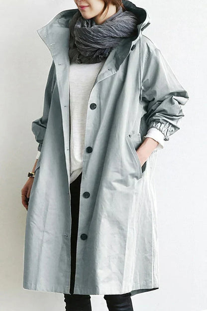 Trench Impermeabile da Donna con Cappuccio – Lungo e Caldo