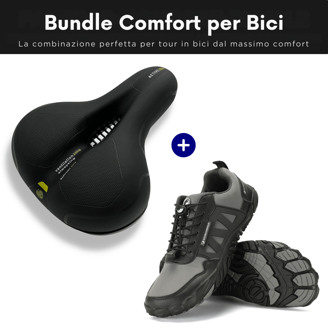 Pacchetto Comfort per Bicicletta: Scarpe Barefoot + Sella da Bici