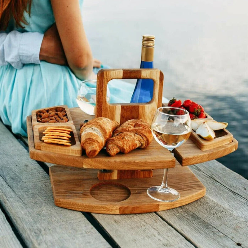 Table de Pique-Nique Portable en Bois pour Vin – WineNest
