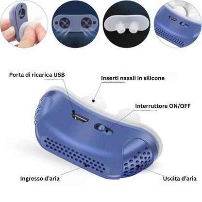 Micro CPAP Portatile Anti-Russamento Apnea del Sonno