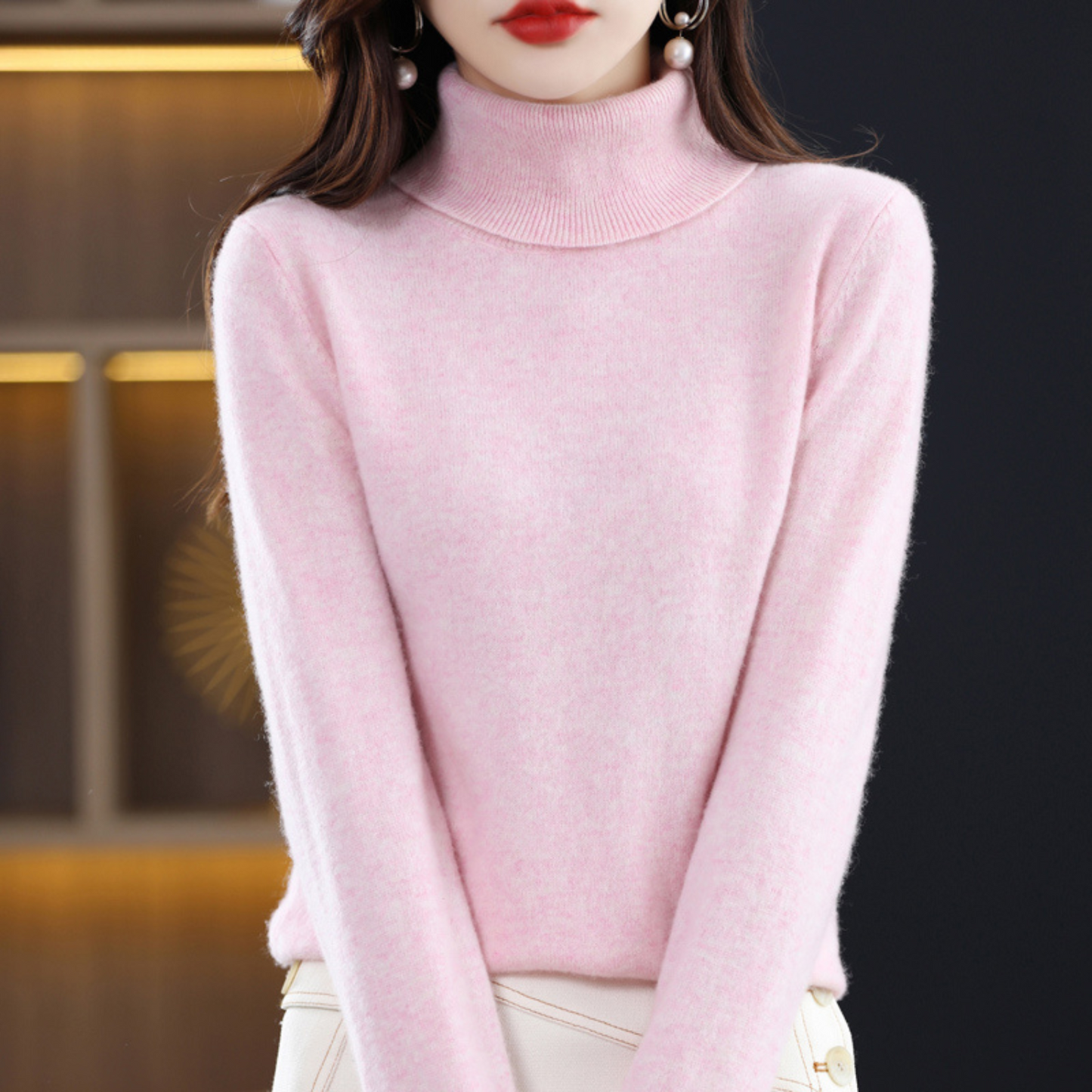 Maglione a Collo Alto da Donna in Cashmere di Lusso – Elena