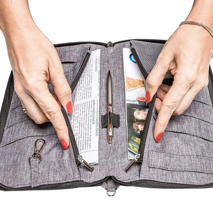 Madalyn | Versatile portafoglio porta passaporto con blocco RFID multiscomparti