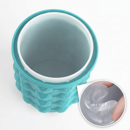 IceCube Maker - Stampo per cubetti di ghiaccio in silicone 2-in-1, salvaspazio, con funzione di raffreddamento
