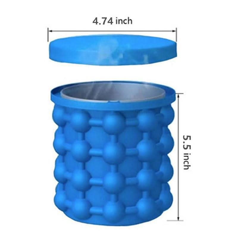 IceCube Maker - Stampo per cubetti di ghiaccio in silicone 2-in-1, salvaspazio, con funzione di raffreddamento