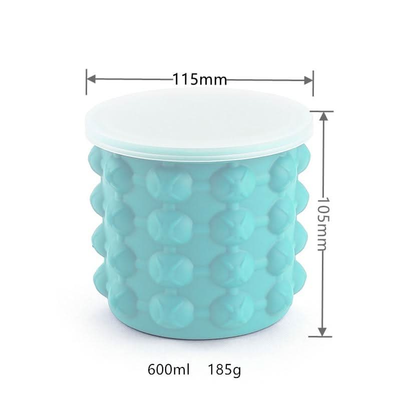 IceCube Maker - Stampo per cubetti di ghiaccio in silicone 2-in-1, salvaspazio, con funzione di raffreddamento