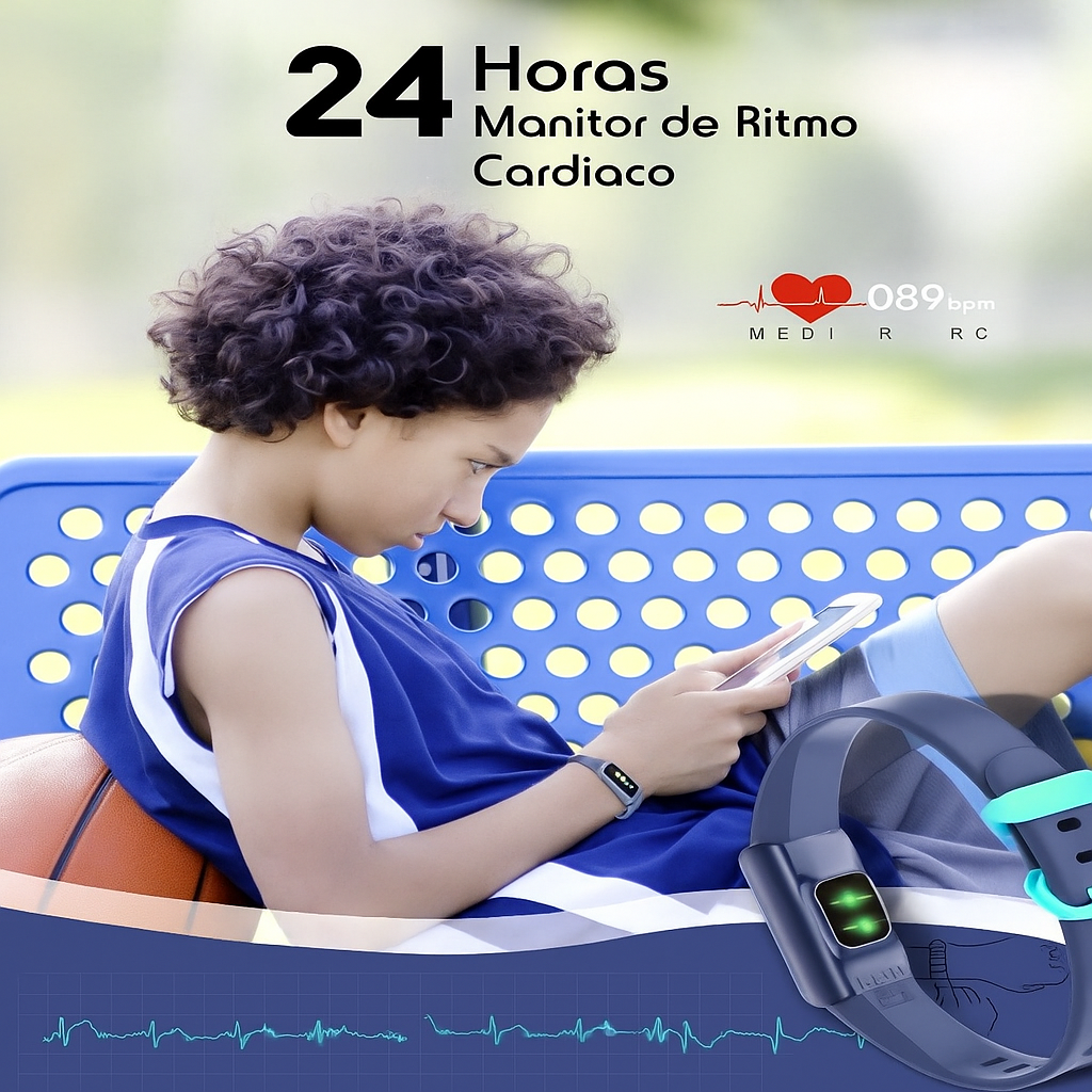 Orologio fitness GPS per bambini con frequenza cardiaca